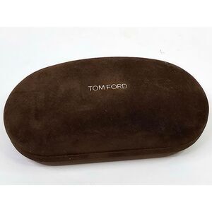 TOM FORD - EUC Brown Suede Hard Clamshell Eyeglasses Case